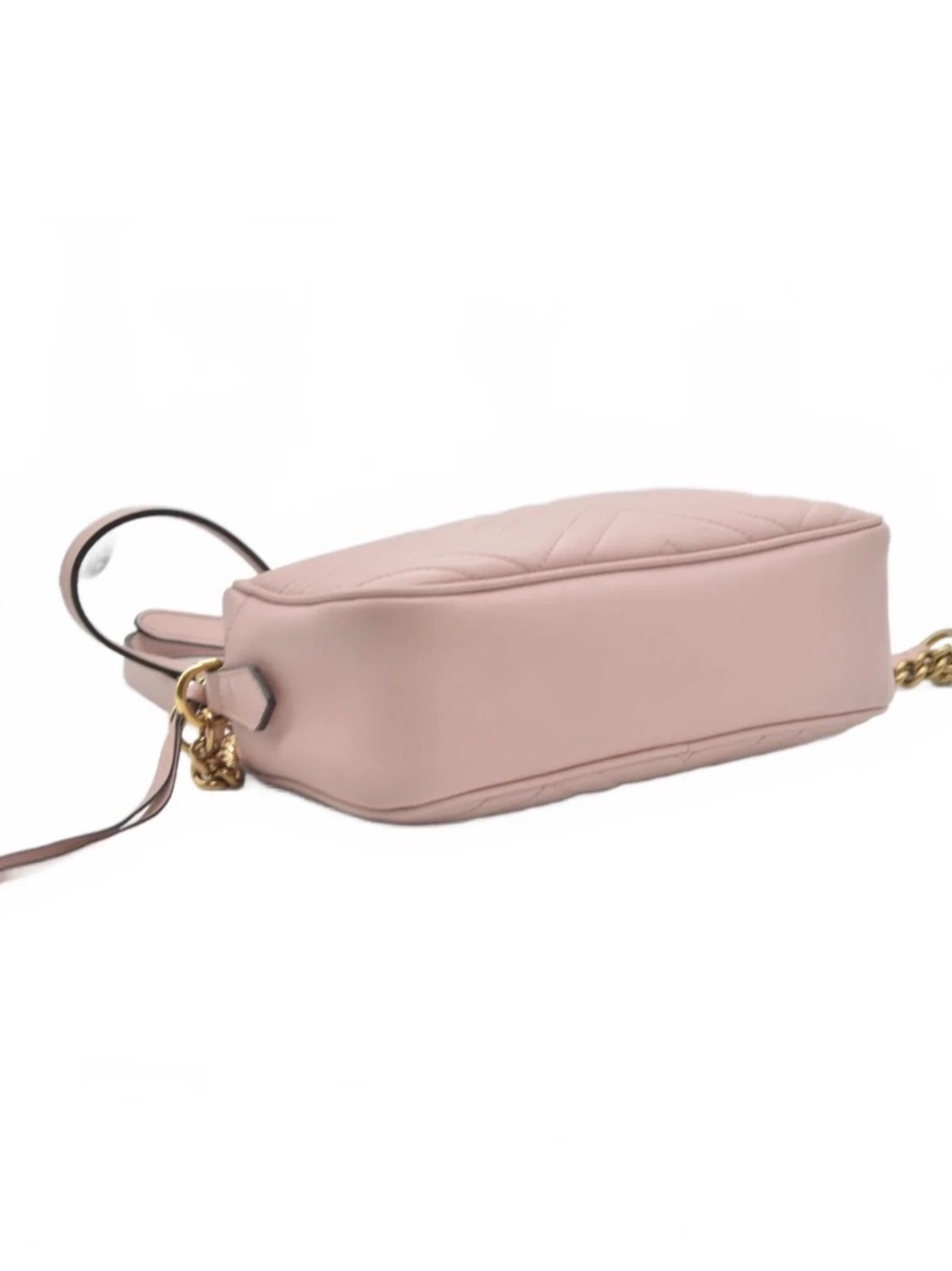 Gucci Blush Chevron Matelassé Crossbody with Gold GG - Picture 3 of 8